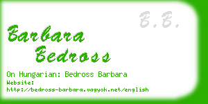 barbara bedross business card